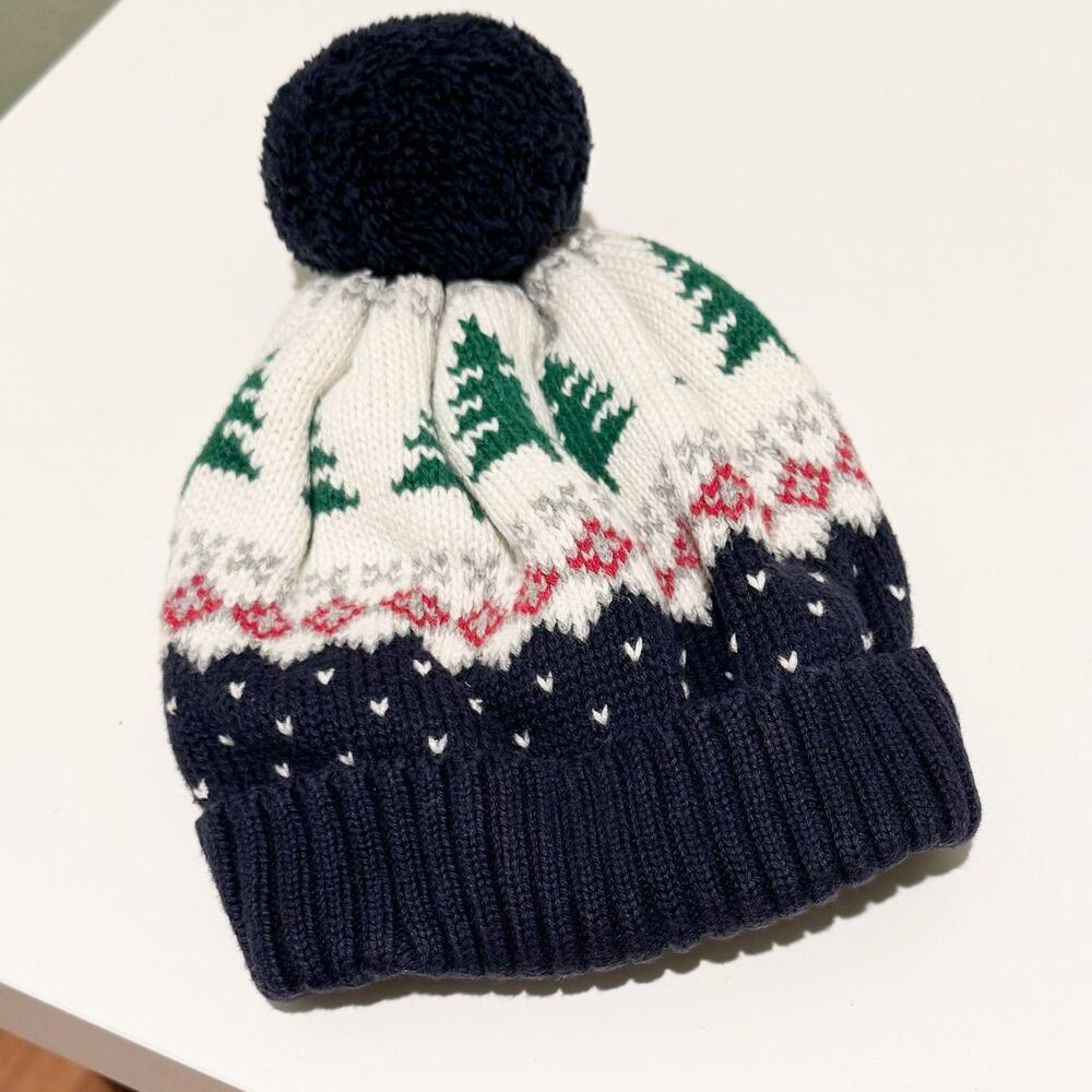 Baby GAP Christmas Tree Beanie Cotton Baby Size 6-12 Months